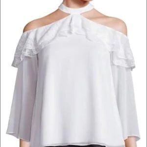 Alice + Olivia Laticia Cold Shoulder Top, size Medium